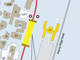 The section of UNF Drive between Lot 7 and Lot 8 is closed for construction. (Courtesy of UNF Parking Services)