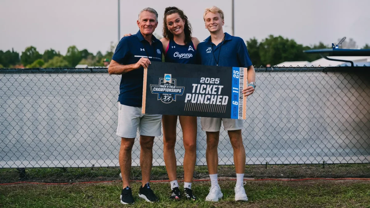 Senior middle-distance runner Smilla Kolbe punched her second consecutive ticket to the NCAA Track and Field Outdoor Championships in Eugene, Oregon. (Courtesy of UNF Athletics)