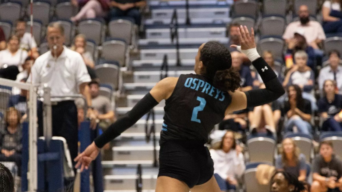 Before ASUN play begins, outside hitter Kailey McKnight reflects on her journey back to the UNF Arena court. (Courtesy of UNF Athletics)