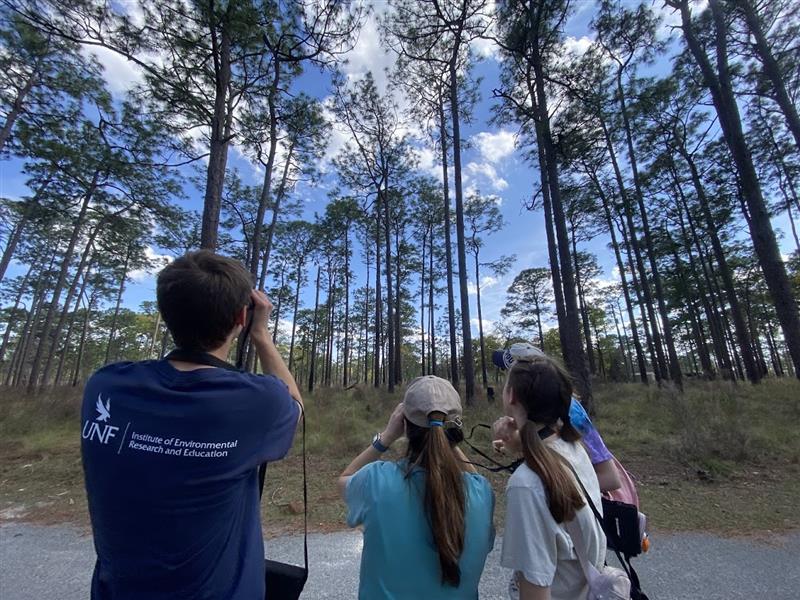 UNF students working with the Institute of Environmental Research and Education, Photo courtesy of UNF