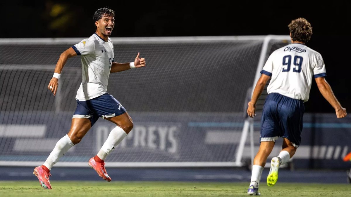 Geraldo Neto scored three goals, culminating in a hat trick, while Mark Romano netted two goals, leading to a brace in UNF's 7-1 victory. (Courtesy of UNF Athletics)