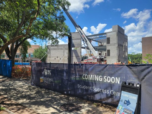 Construction of the Student Success Center on UNF's campus.